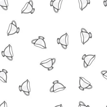 Pattern organizer sauce dipping bowl cartoon vector Illustrazione stock