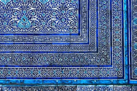 Pattern of oriental arabic tiled ornament Stock Photos