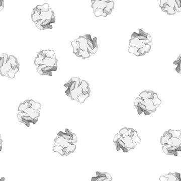 Pattern origami crumpled paper balls cartoon vector Stock Illustration