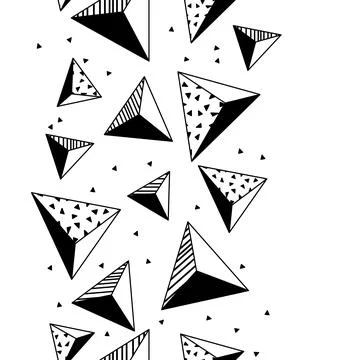 Pattern with origami figures. Abstract geometric background. Stock Illustration