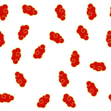 Pattern ornament chinese cloud cartoon vector Stockillustratie