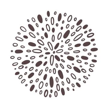 Pattern ornament texture in circle Stock Illustration