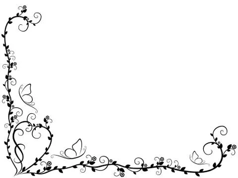 Pattern with ornate floral elements Stock Illustration