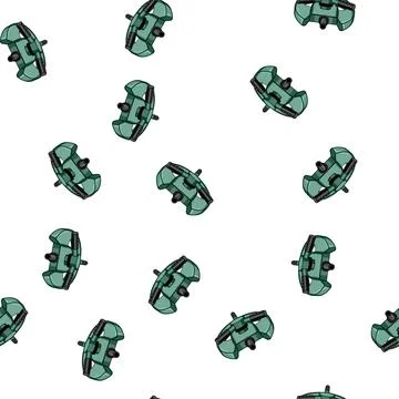 Pattern Oscillating lawn sprinkler watering system Illustrazione stock