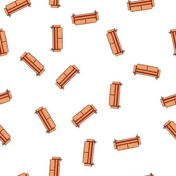 Pattern ottoman couch leather cartoon vector 스톡 일러스트