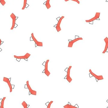 Pattern outdoor cot camp cartoon vector Stock Illustration