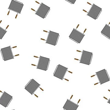 Pattern outdoor grill rack cartoon vector Stock Illustration