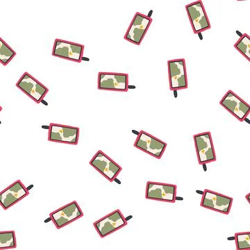 Pattern outdoor handheld gps cartoon vector 库存插图