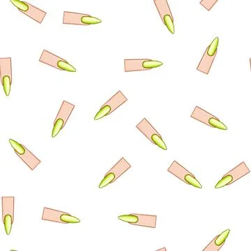 Pattern oval nail shape cartoon vector Illustrazione stock