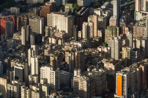 Pattern of over crowded building resident Stock Photos