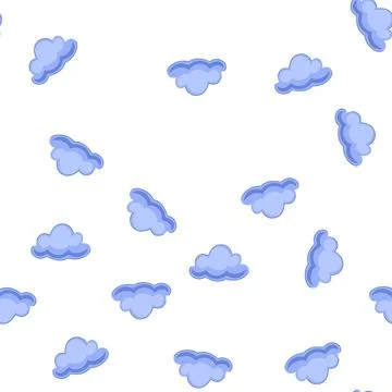 Pattern overcast rain cloud cartoon vector Illustrazione stock