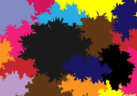 Pattern of overlapping  bushes Stock Illustration