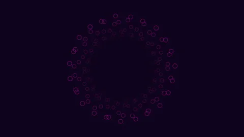 Pattern of overlapping circles in a spiraling formation 스톡 동영상 315092164