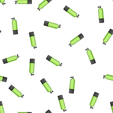 Pattern oxygen diving cylinder cartoon vector Illustrazione stock