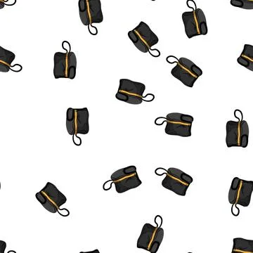 Pattern pack bag camp cartoon vector Illustrazione stock