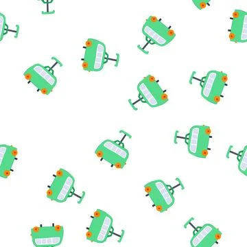 Pattern pack kid luggage cartoon vector Stock Illustration