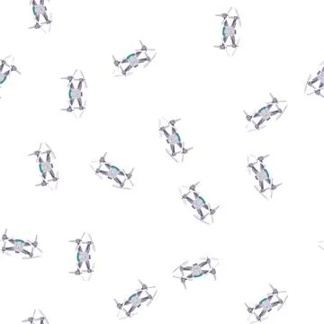 Pattern package delivery drone cartoon vector Stock Illustration