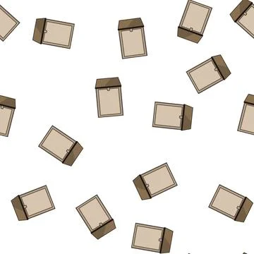 Pattern Package delivery lockbox for secure home parcel receiving Stock Illustration
