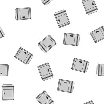 Pattern Package delivery locker providing secure urban mail storage Stock Illustration