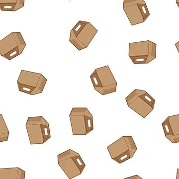 Pattern package food box to go cartoon vector Stock Illustration