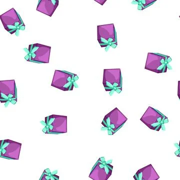 Pattern package gift box cartoon vector Stockillustratie