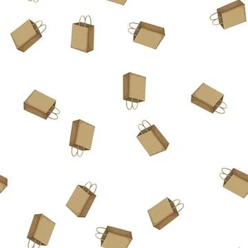 Pattern package paper bag cartoon vector Stock Illustration