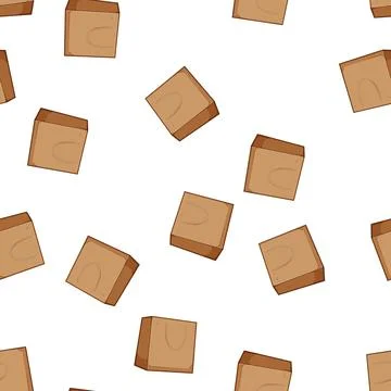 Pattern package paper lunch bag cartoon vector Stock Illustration