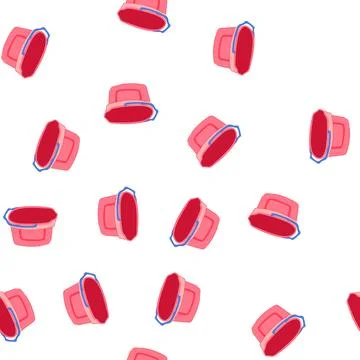 Pattern package plastic bucket cartoon vector Illustrazione stock