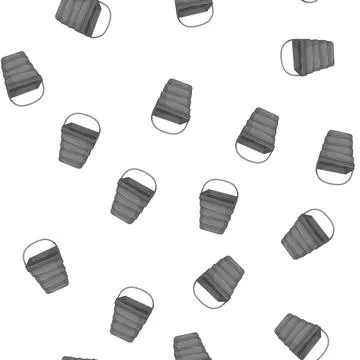 Pattern package plastic bucket container cartoon vector Stock Illustration
