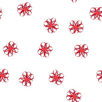 Pattern package red bow cartoon vector Illustrazione stock