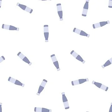 Pattern package stainless bottle cartoon vector Illustrazione stock