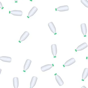 Pattern packaging milk bottle plastic cartoon vector Stock Illustration