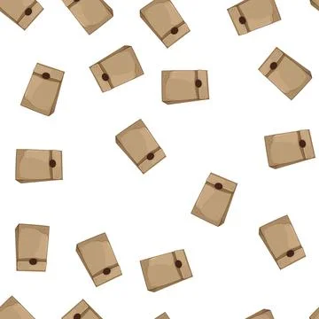 Pattern packaging paper bag cartoon vector Stock Illustration