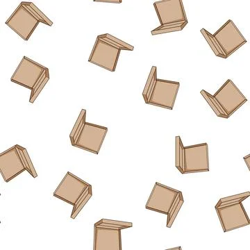 Pattern packaging pizza box cartoon vector Stock Illustration