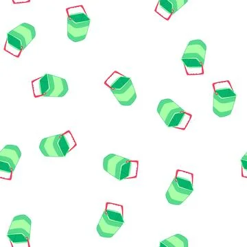 Pattern packaging plastic bucket cartoon vector Stock Illustration