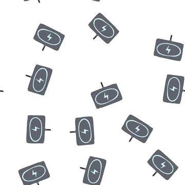 Pattern pad charging mat cartoon vector Illustrazione stock