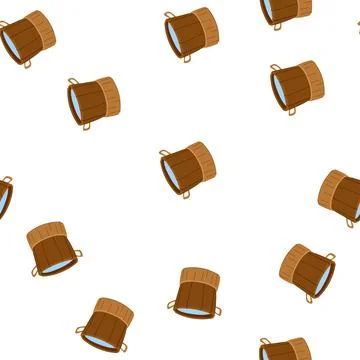 Pattern pail bucket water cartoon vector Stock-Illustration