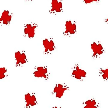 Pattern paint blood splatter cartoon vector Illustrazione stock