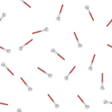 Pattern paint cosmetic brush cartoon vector Stock Illustration