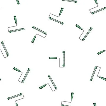 Pattern Paint roller frame tool for home renovation Stock Illustration