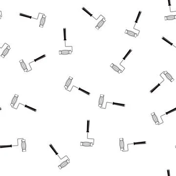 Pattern Paint roller frame tool for home renovation work Ilustración de archivo