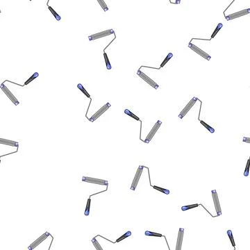 Pattern Paint roller tool for renovation and home improvement Stock Illustration