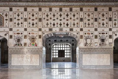 Pattern on the palace, Jaipur Stock Photos