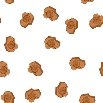 Pattern paleontology fossil cartoon vector Stock Illustration
