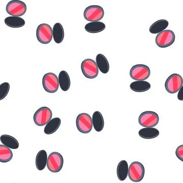 Pattern palette blush compact cartoon vector Stock Illustration