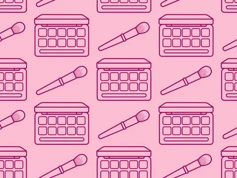 Pattern palette. Decorative cosmetics. Vector simple flat illustration Stock-Illustration