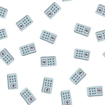 Pattern palm biometric security device cartoon vector Illustrazione stock