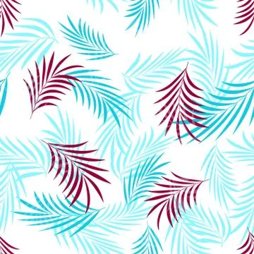 Pattern with palm leaves Illustrazione stock