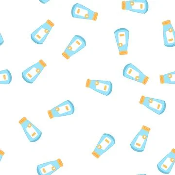 Pattern pampering dry skin cream cartoon vector Stock Illustration