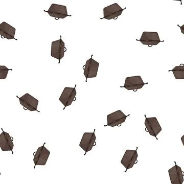 Pattern pan iron skillet cartoon vector Stock Illustration